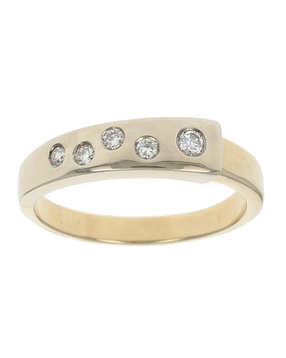 Flush Set Diamond 2 Tone Band - Image 2
