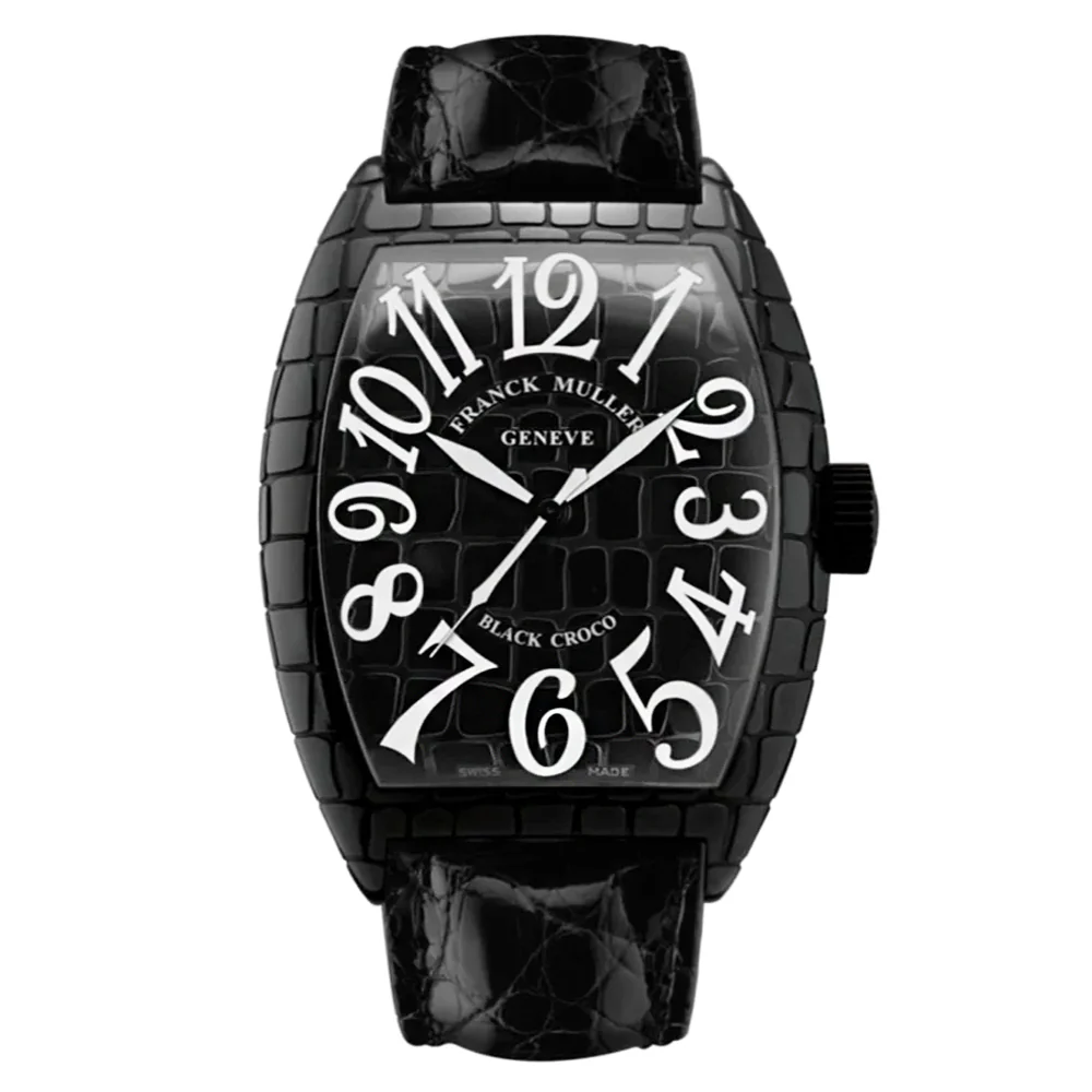 Franck Muller Cintree Curvex 40mm Black Croco 8880 SC BLK CRO