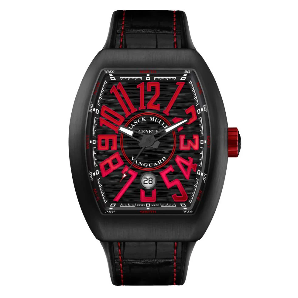 Franck Muller Vanguard 44mm Black Titanium Carbon Dial V45SCBRNRTTCB-R