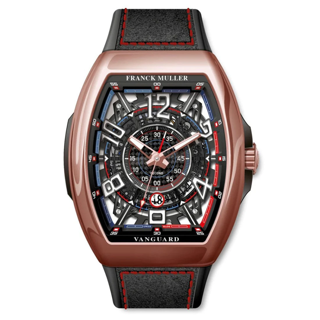 Franck Muller Vanguard Bill Auberlen Skeleton Rose Gold V45SCSQTRCGBA5NNR