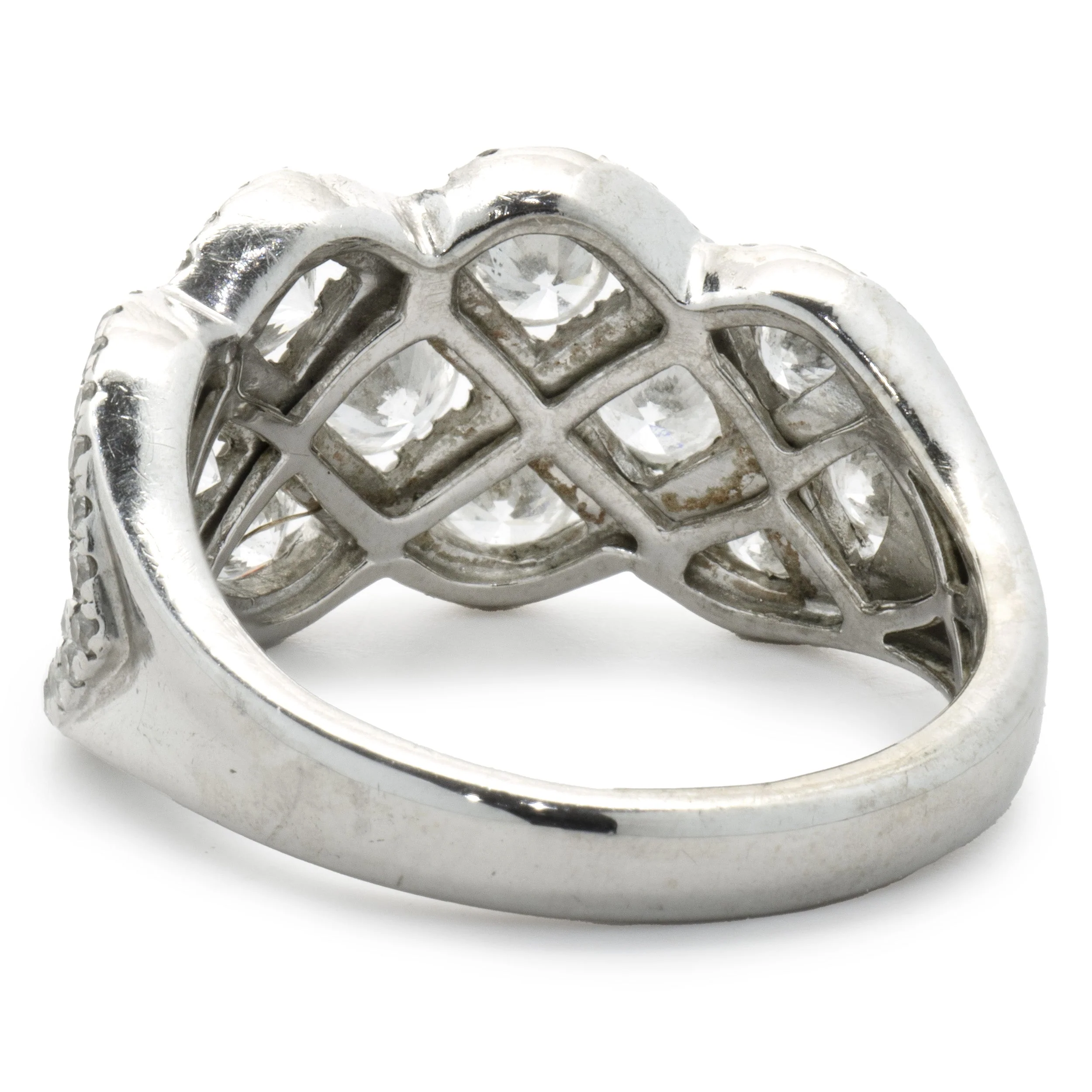 Gabriel & Co. 14 Karat White Gold Diamond Lace Cigar Band - Image 3