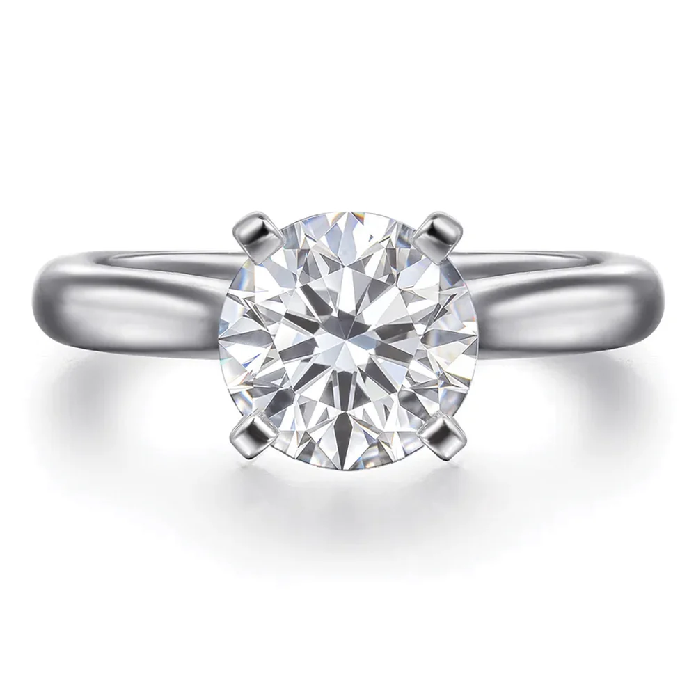 Gabriel & Co. 14K White Gold Round Brilliant Cut Diamond Engagement Ring