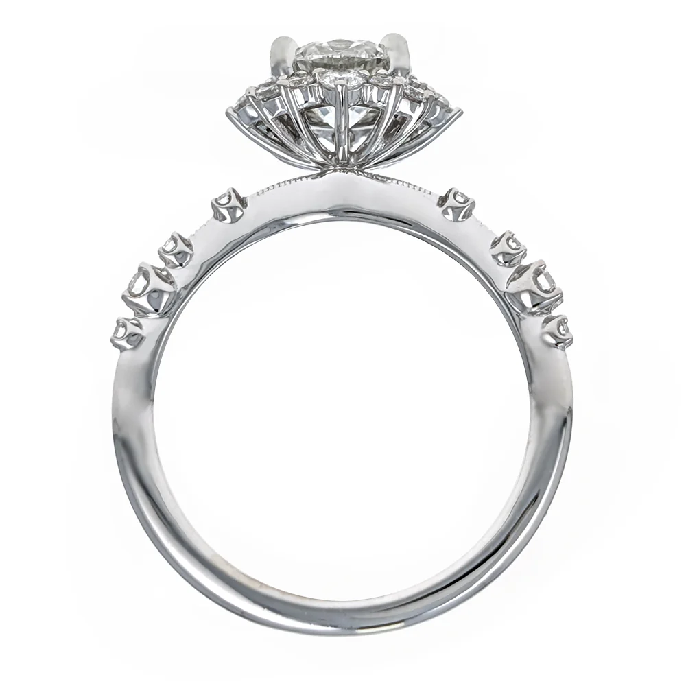 Gabriel & Co. 14K White Gold Round Brilliant Cut Diamond Engagement Ring - Image 2