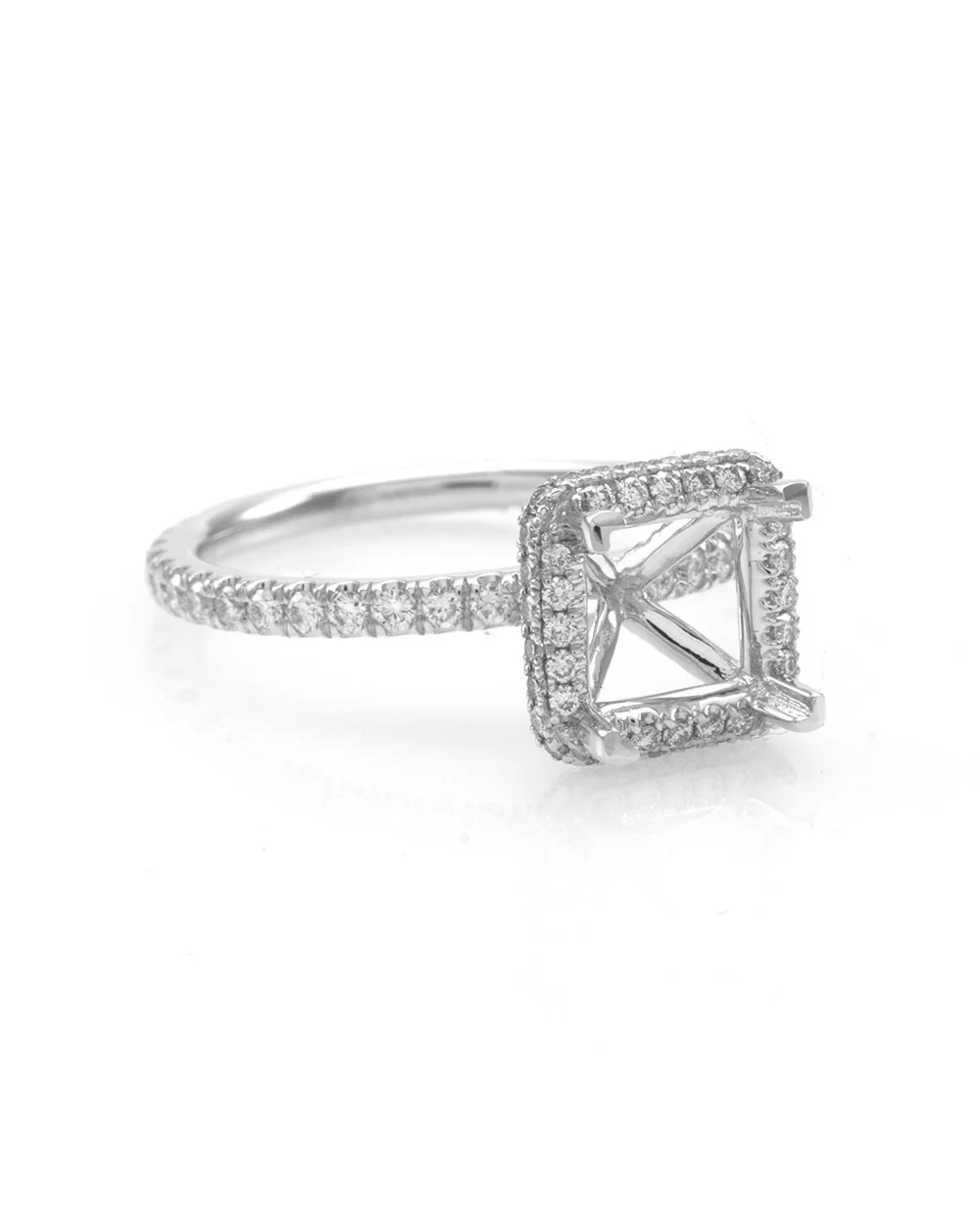 Gabriel & Co. Amavida Pave Diamond Engagement Ring Mounting in Gold - Image 5