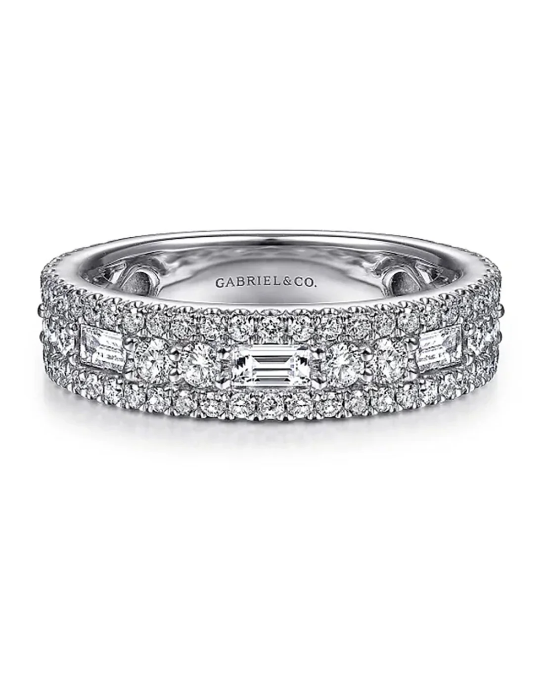Gabriel & Co. Contemporary Collection Diamond Anniversary Band - Image 2