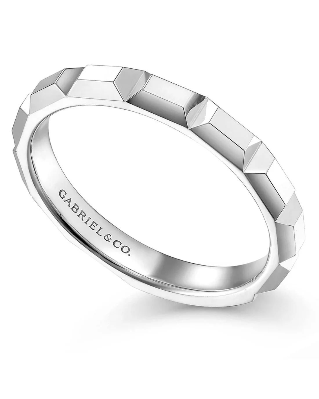 Gabriel & Co. Contemporary Collection Wedge Cut Band - Image 2
