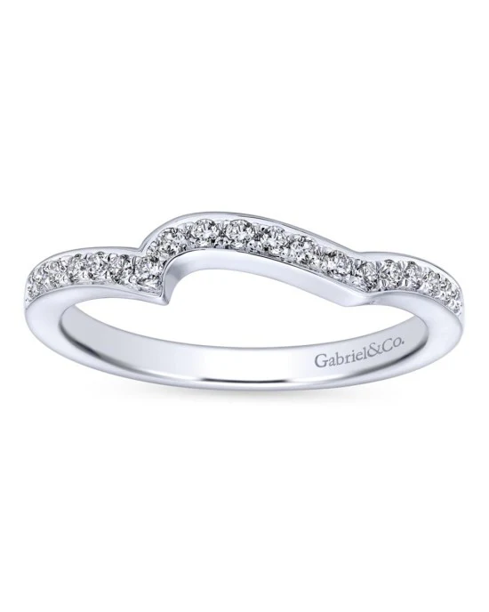 Gabriel & Co. Pave Diamond and Gold Anniversary Band - Image 2