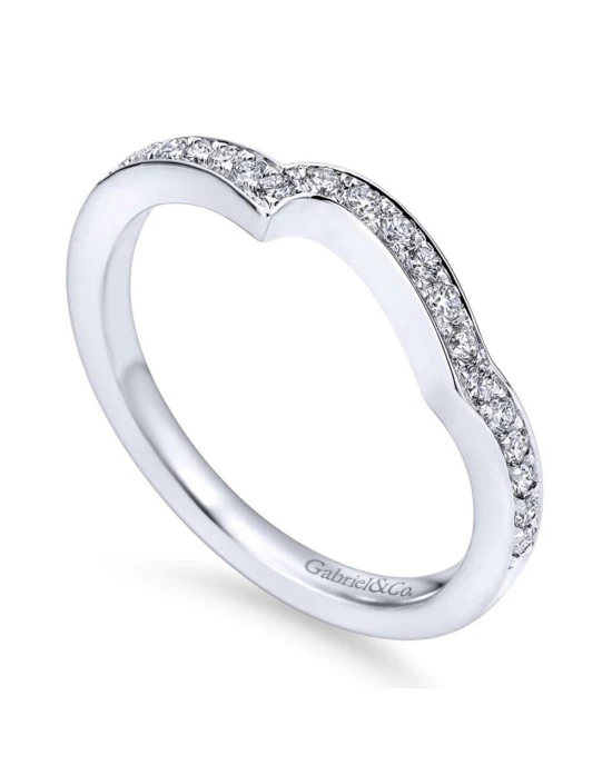 Gabriel & Co. Pave Diamond and Gold Anniversary Band - Image 3