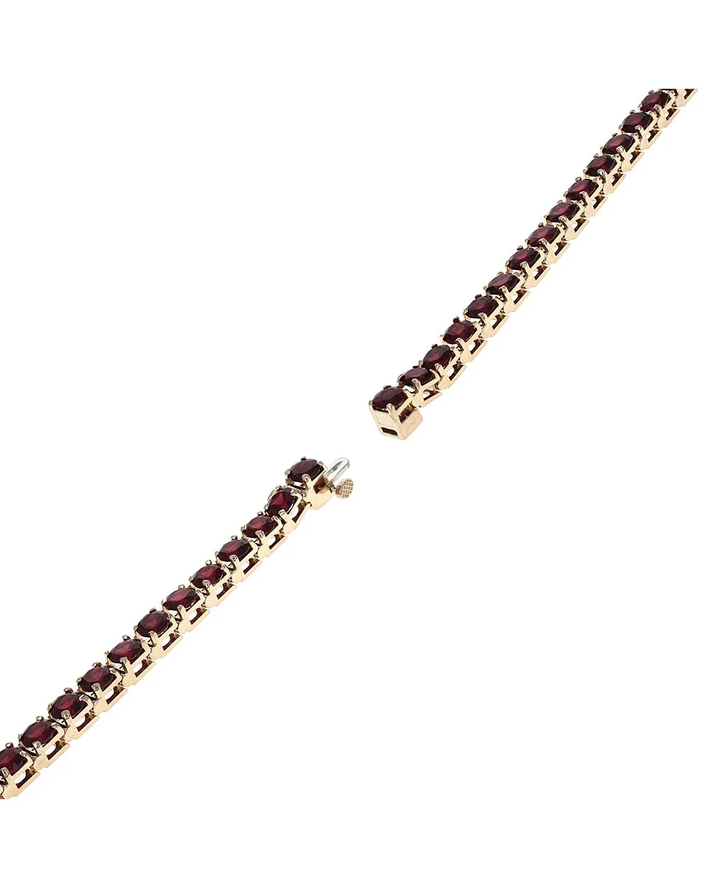 Garnet Inline Bracelet in Gold - Image 2
