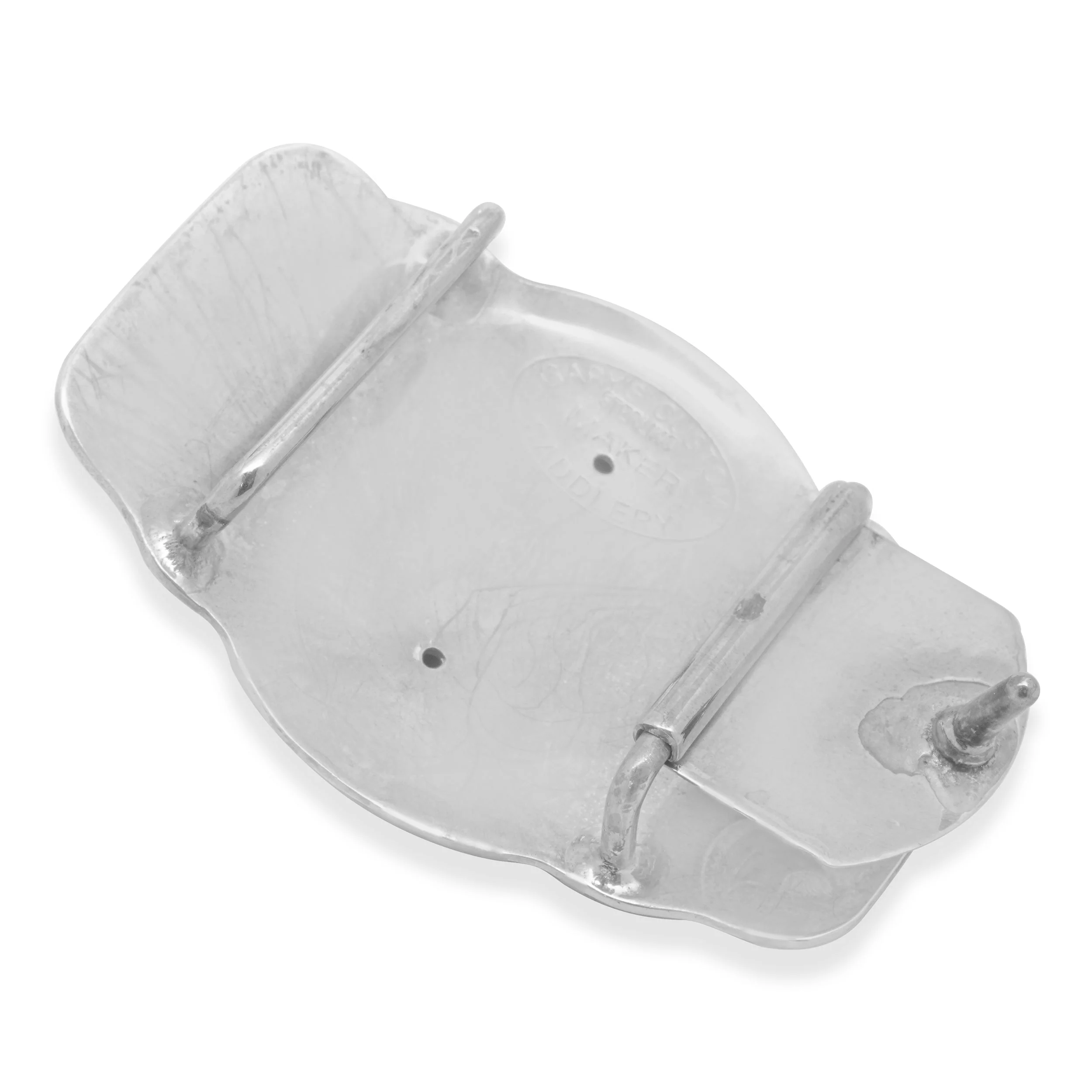 Gary's Custom Saddlery Maker Sterling Silver 3-Dimensional Bison Buffalo Belt Buckle - Image 4