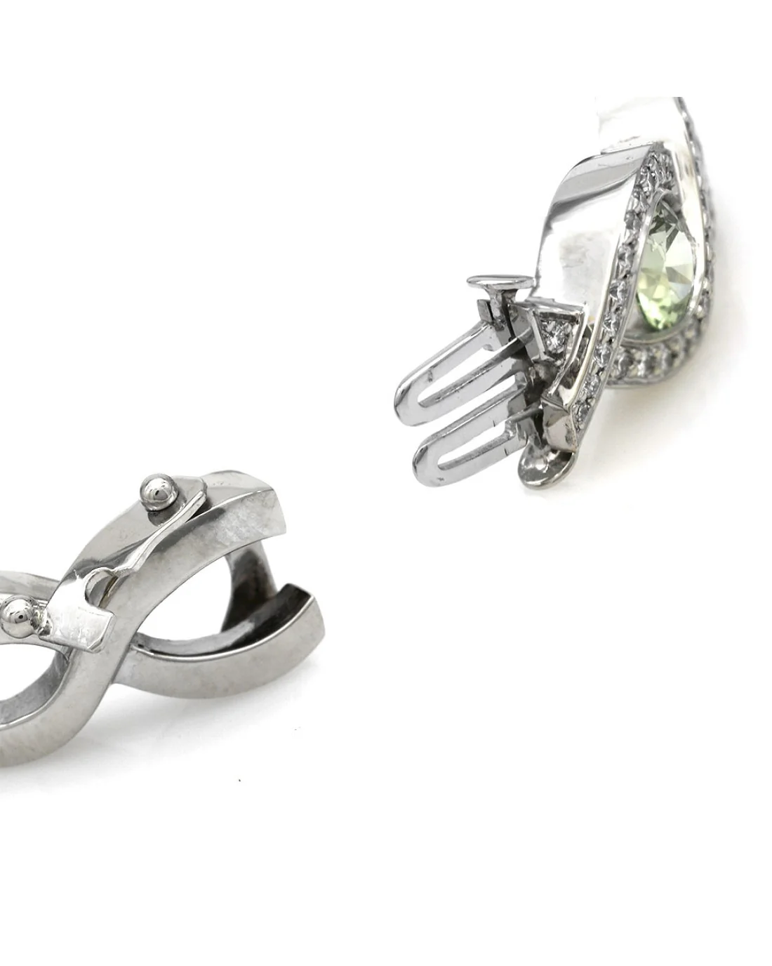 Gauthier Multi Color Sapphire and Diamond Crossover Bangle - Image 2