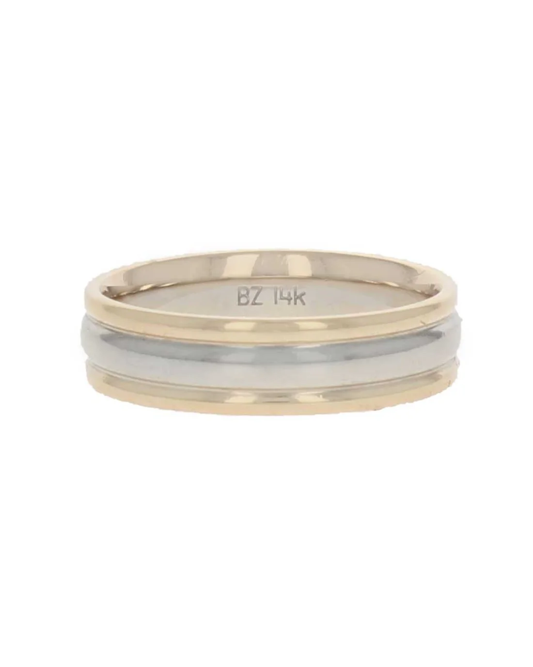Gentlemans 2 Tone Fluted Comfort Band - Image 2