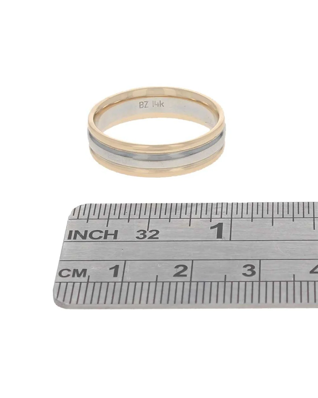Gentlemans 2 Tone Fluted Comfort Band - Image 3