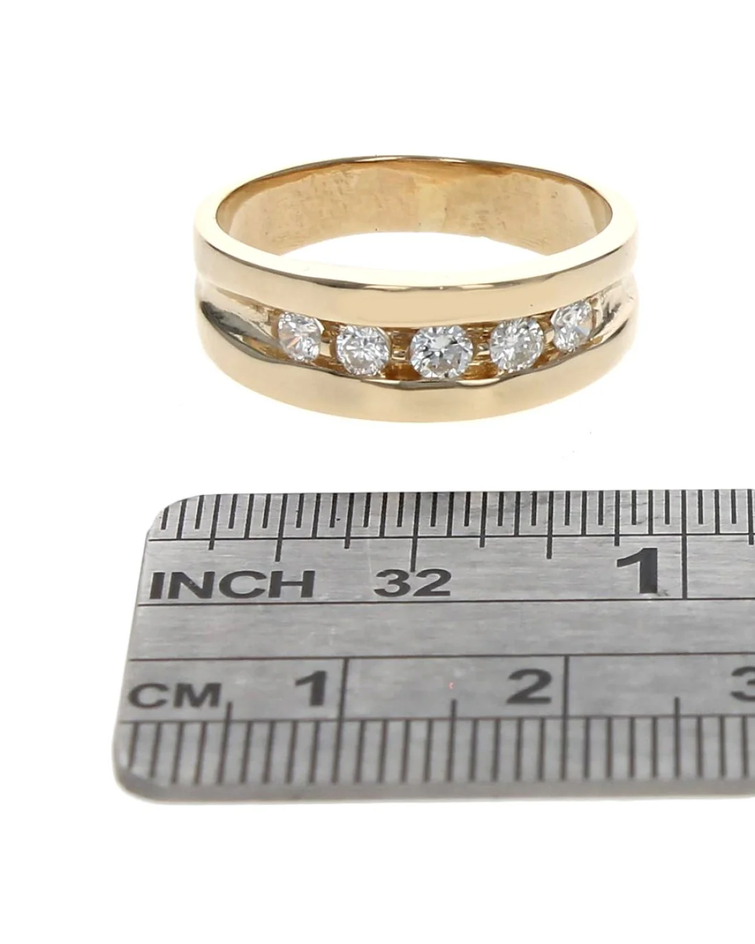 Gentlemans 5 Stone Diamond Band - Image 3