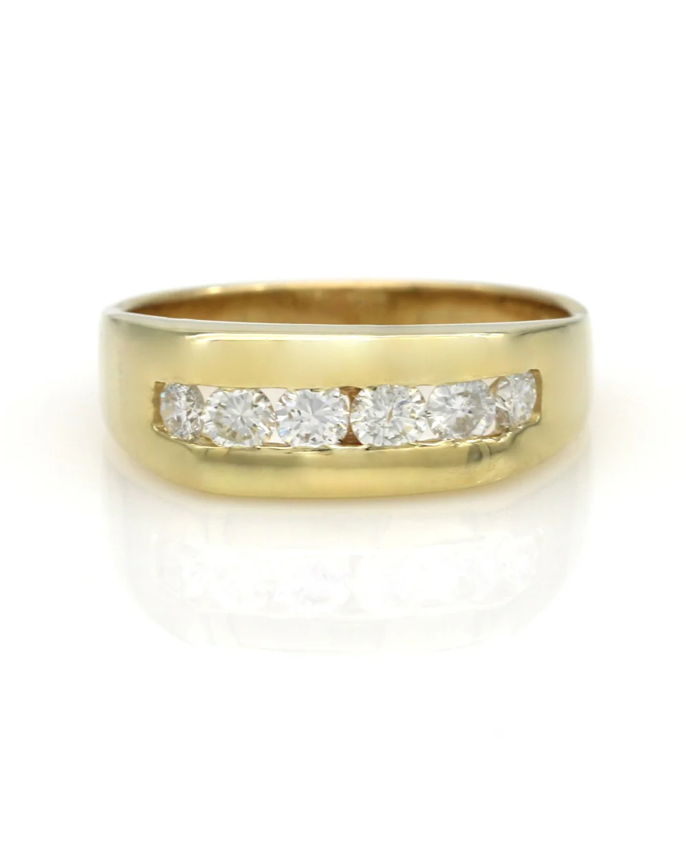 Gentlemans Channel Set Diamond Ring