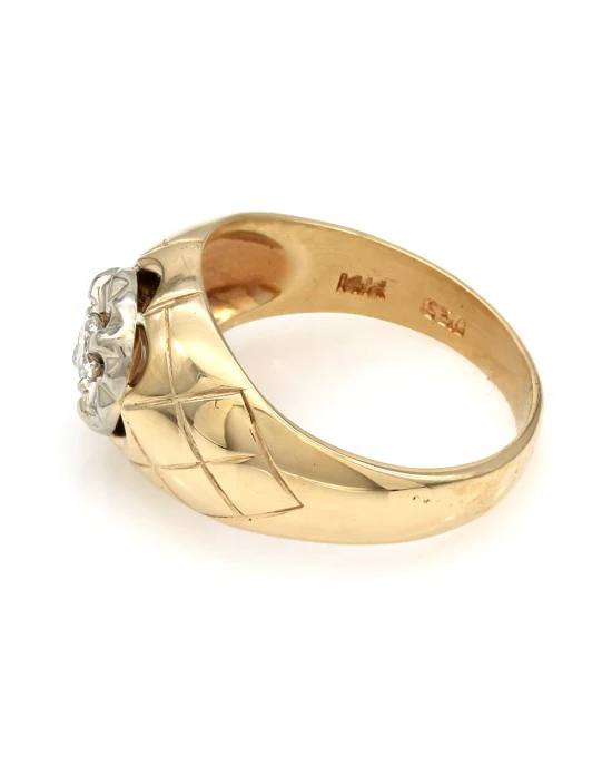 Gentleman's Diamond Solitaire Dome Ring - Image 3