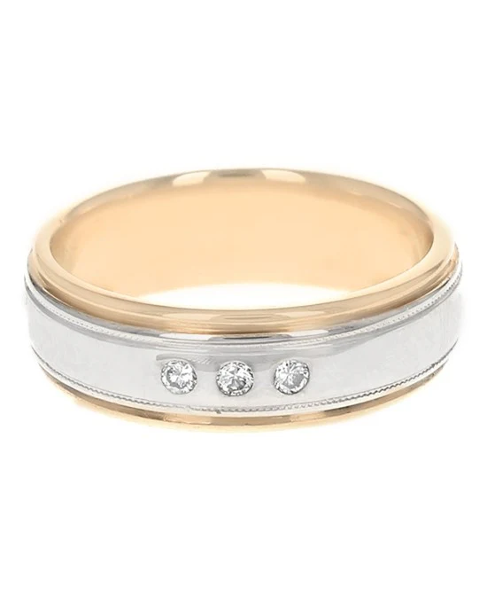 Gentleman's Flush Set Diamond Band - Image 2