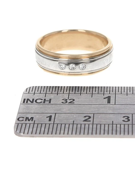 Gentleman's Flush Set Diamond Band - Image 3
