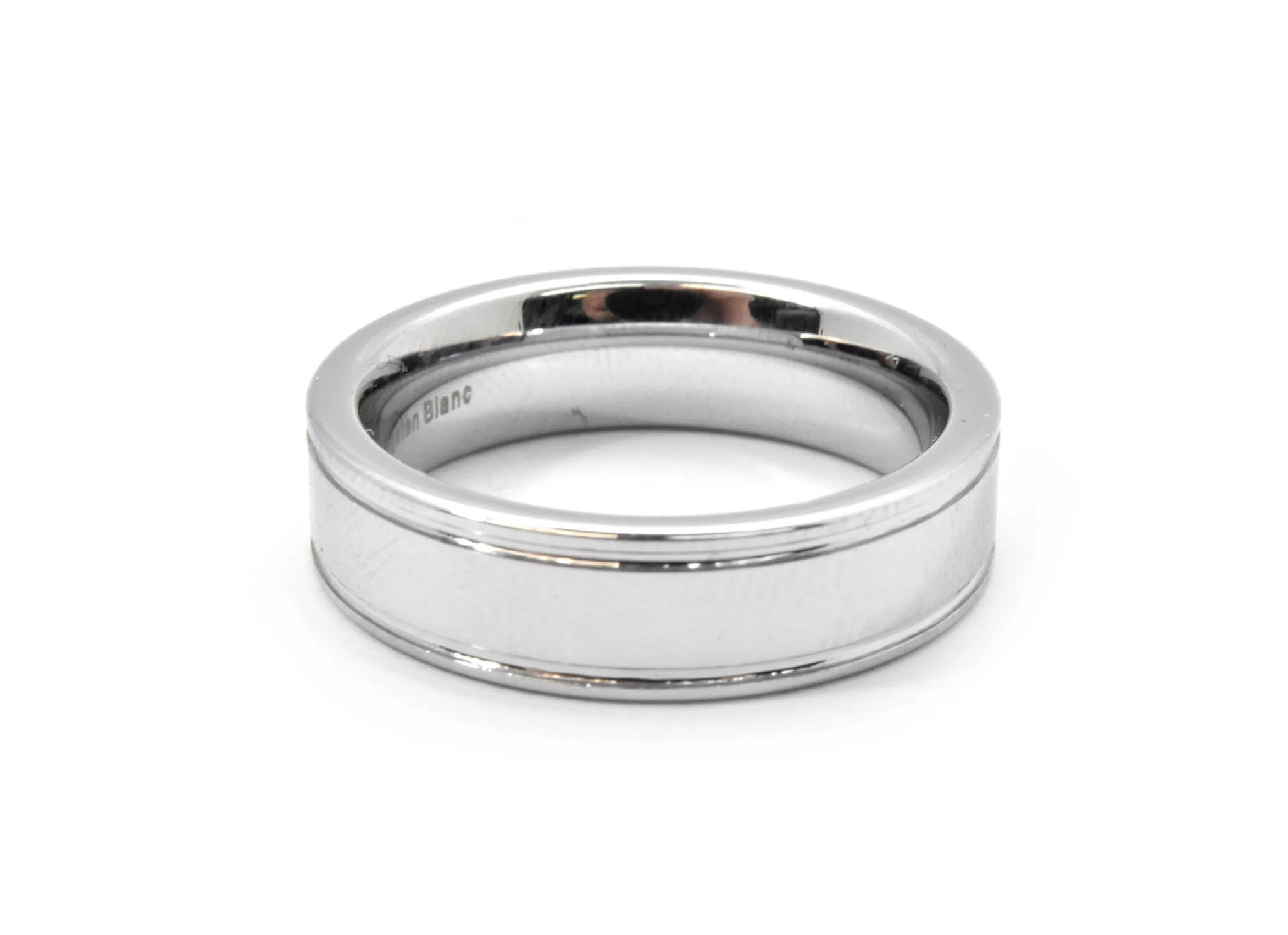 Gents Tungsten Grooved Wedding Band Size 9 - Image 3
