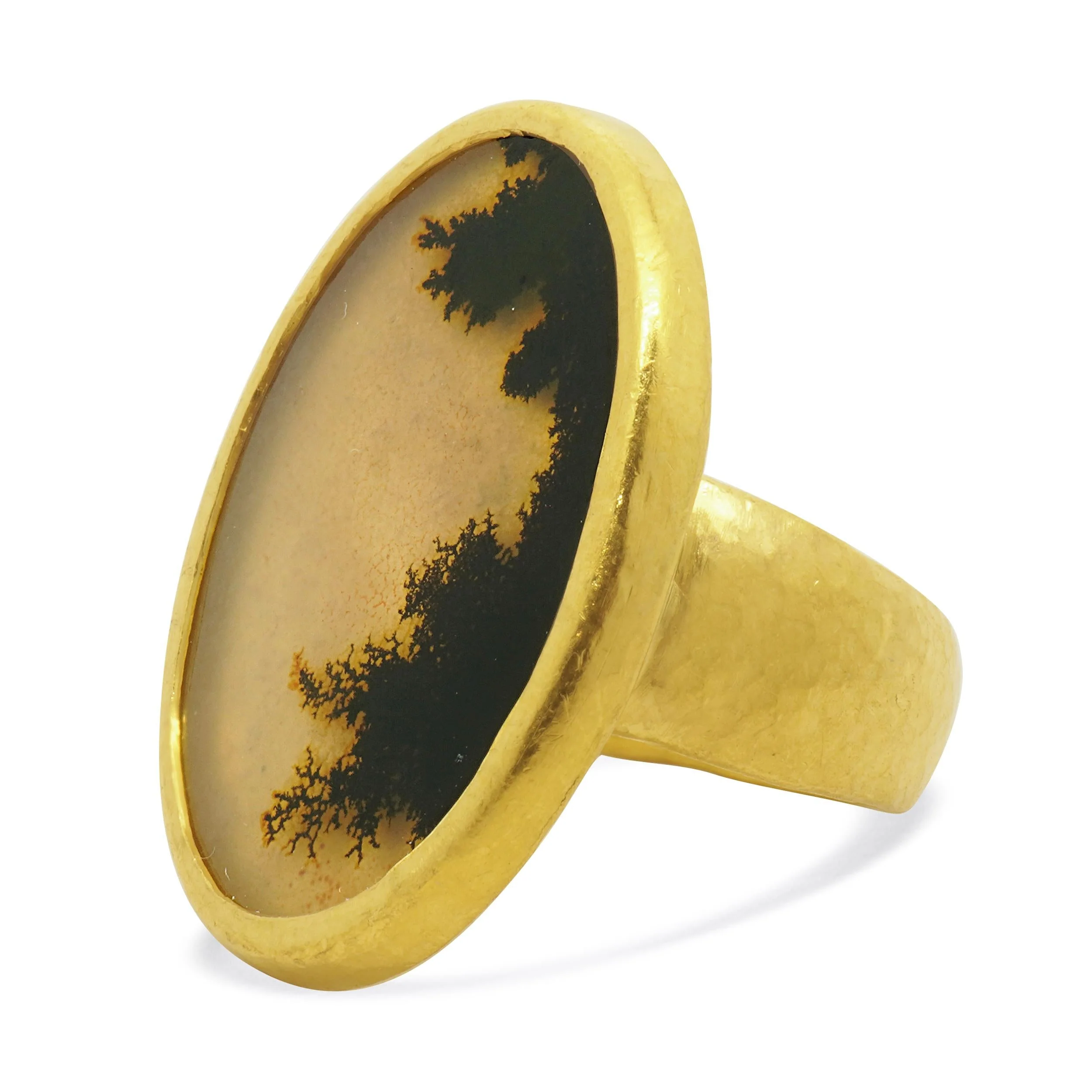 Gurhan 24 Karat Yellow Gold Dendritic Quartz Ring - Image 2