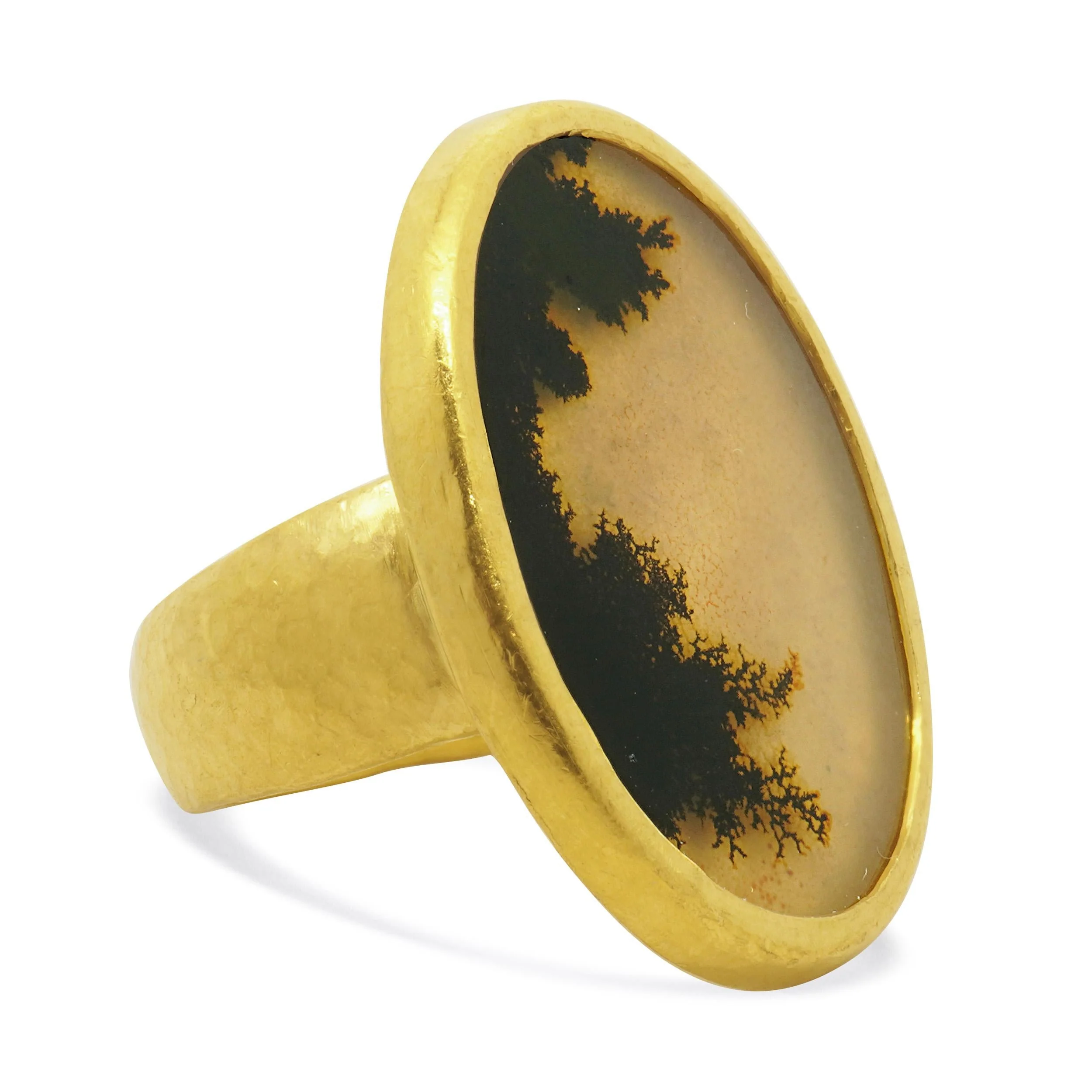 Gurhan 24 Karat Yellow Gold Dendritic Quartz Ring - Image 3