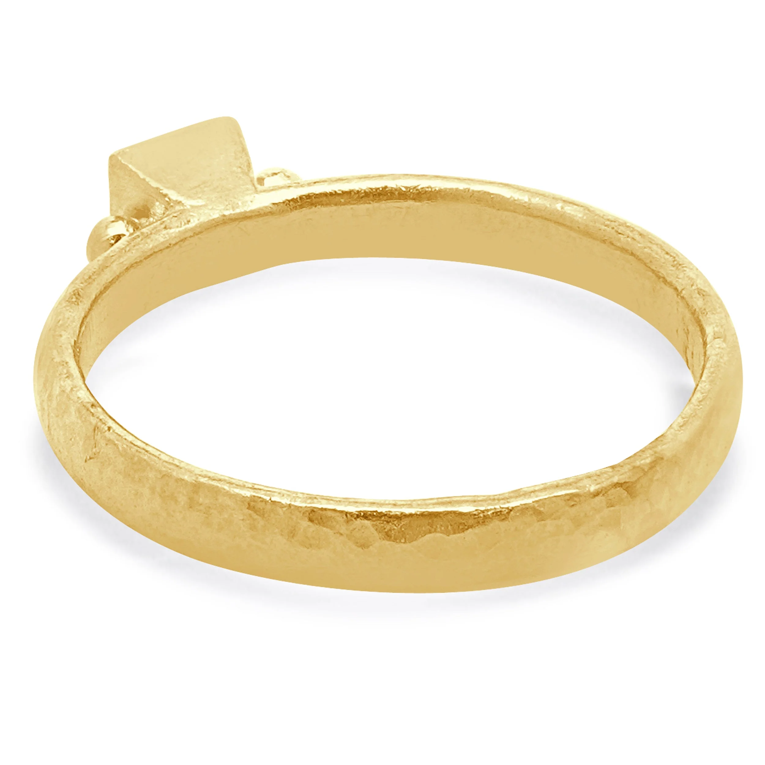 Gurhan 24 Karat Yellow Gold Pink Topaz Rune Collection Ring - Image 3