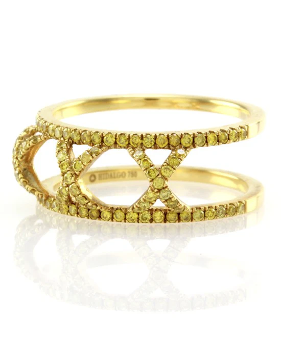 Hidalgo Yellow Diamond X Ring Jacket in Gold - Image 2