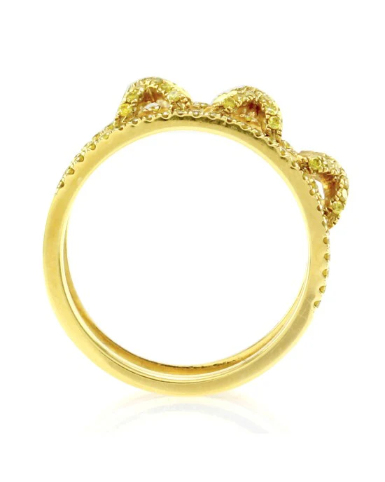 Hidalgo Yellow Diamond X Ring Jacket in Gold - Image 4