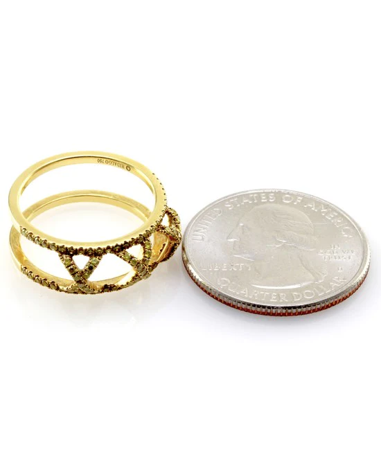 Hidalgo Yellow Diamond X Ring Jacket in Gold - Image 6