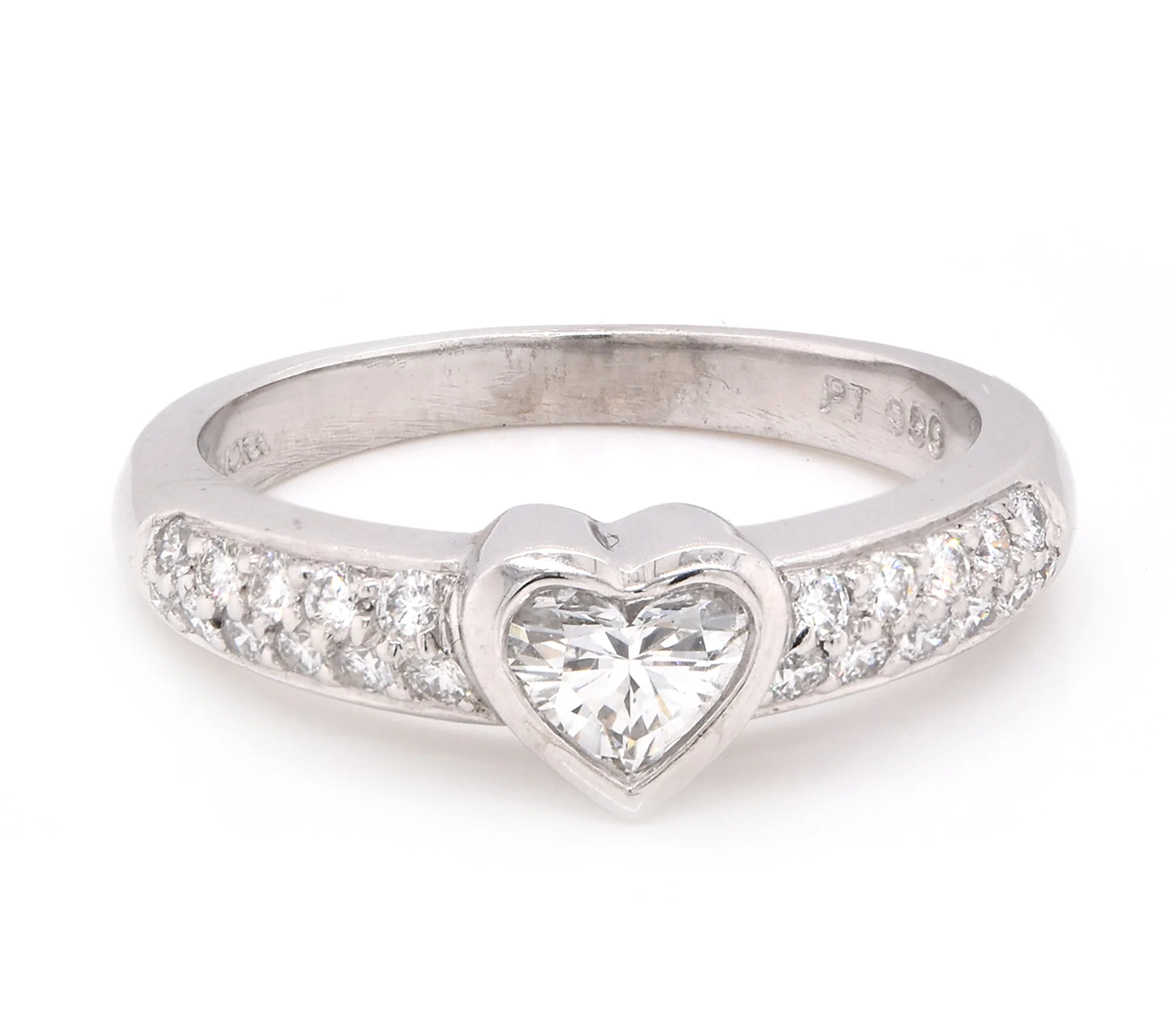 Honora Platinum 0.45 Heart Diamond Engagement Ring