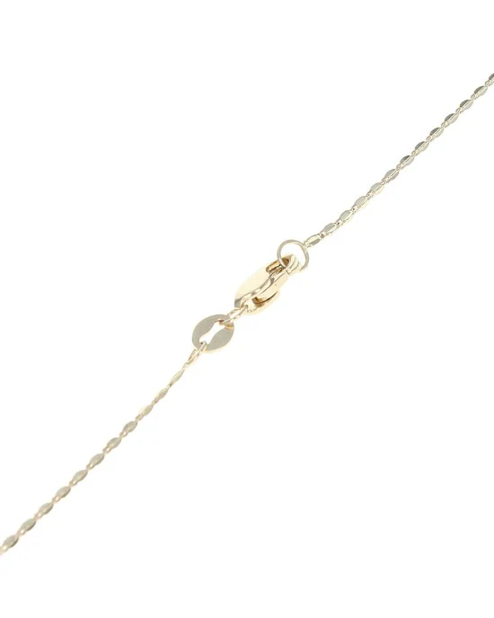 Iolite and Diamond Drop on Mirror Link Necklace - Image 2