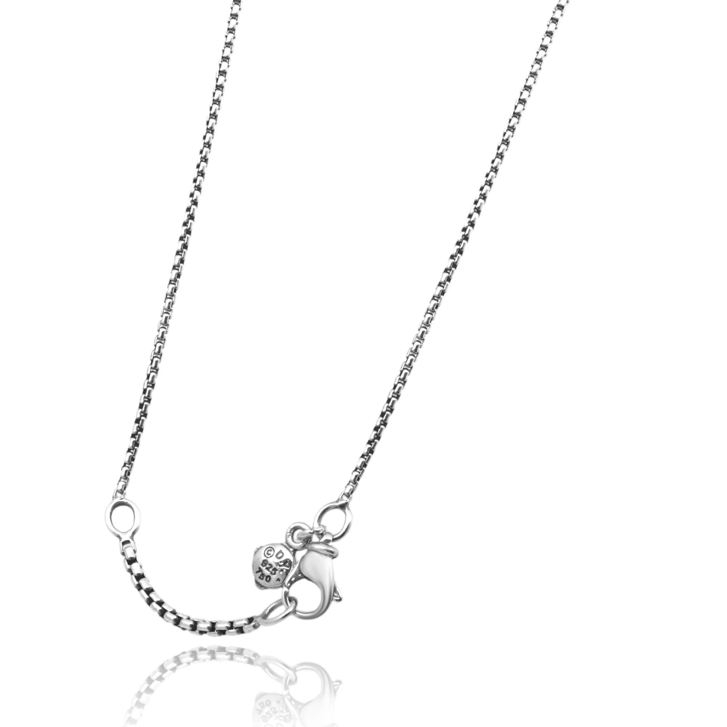 Jane Heart Sterling Silver Paw Print Dog Tag Necklace 18.0" - Image 3
