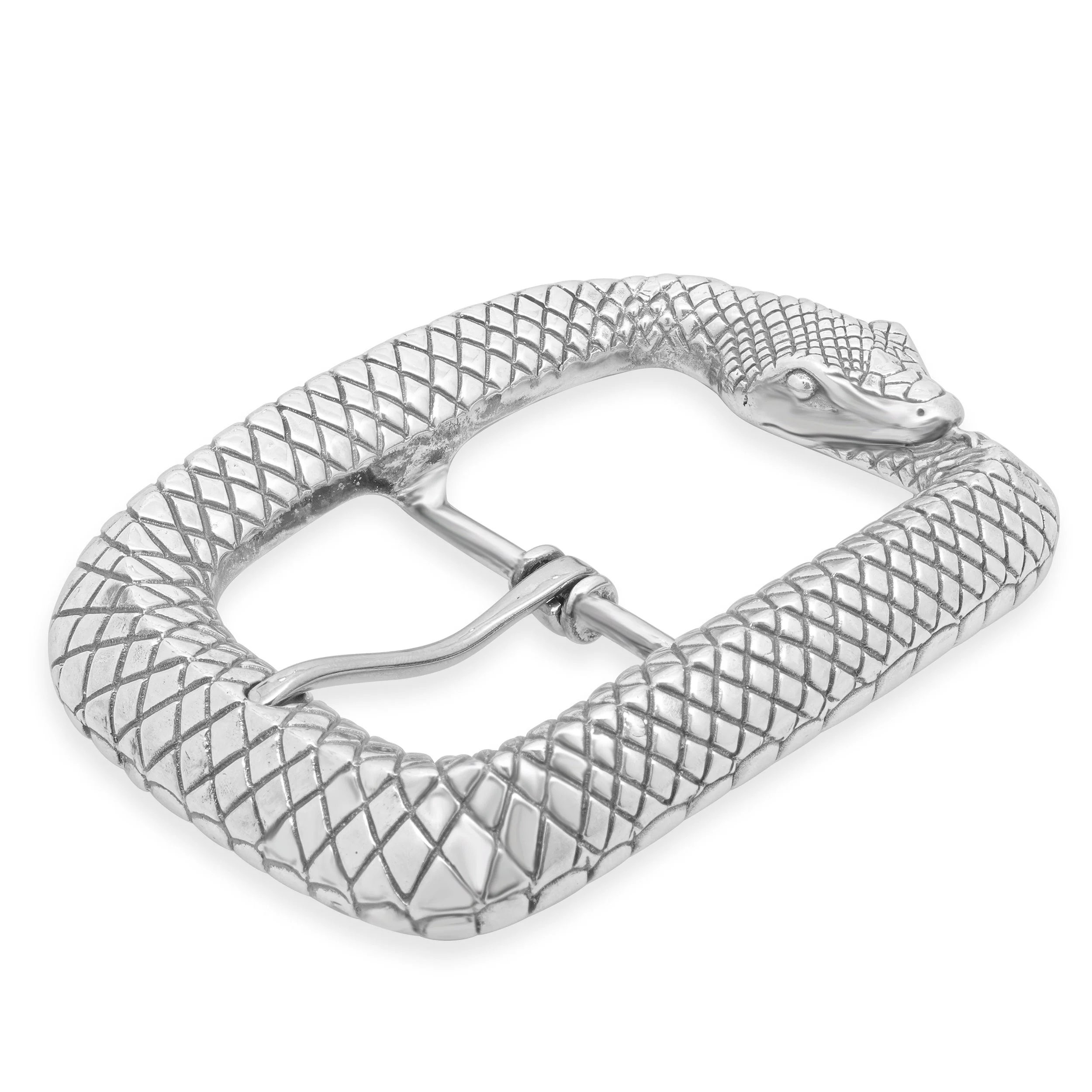 Jeff Deegan Sterling Silver Orboros Snake Belt Buckle - Image 3