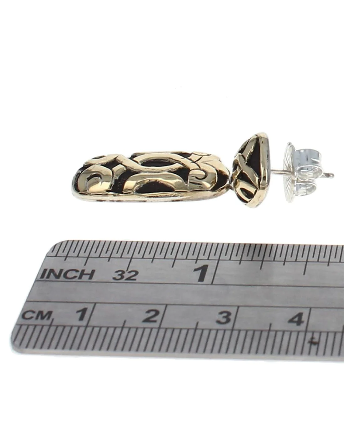 John Hardy Rectangular Scroll Drop Earrings - Image 3