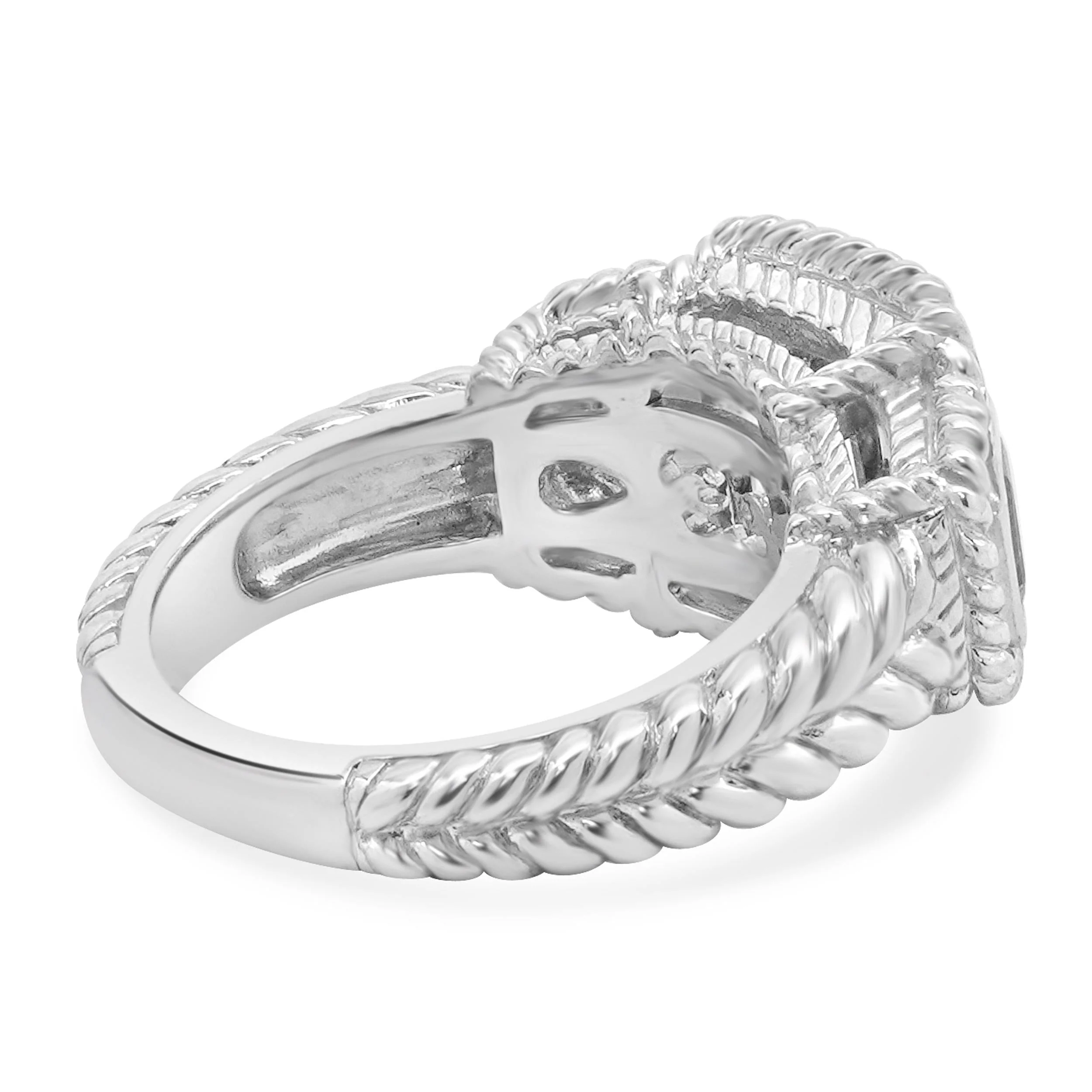 Judith Ripka 925 Sterling Silver Blue Topaz and Citrine Ring - Image 4