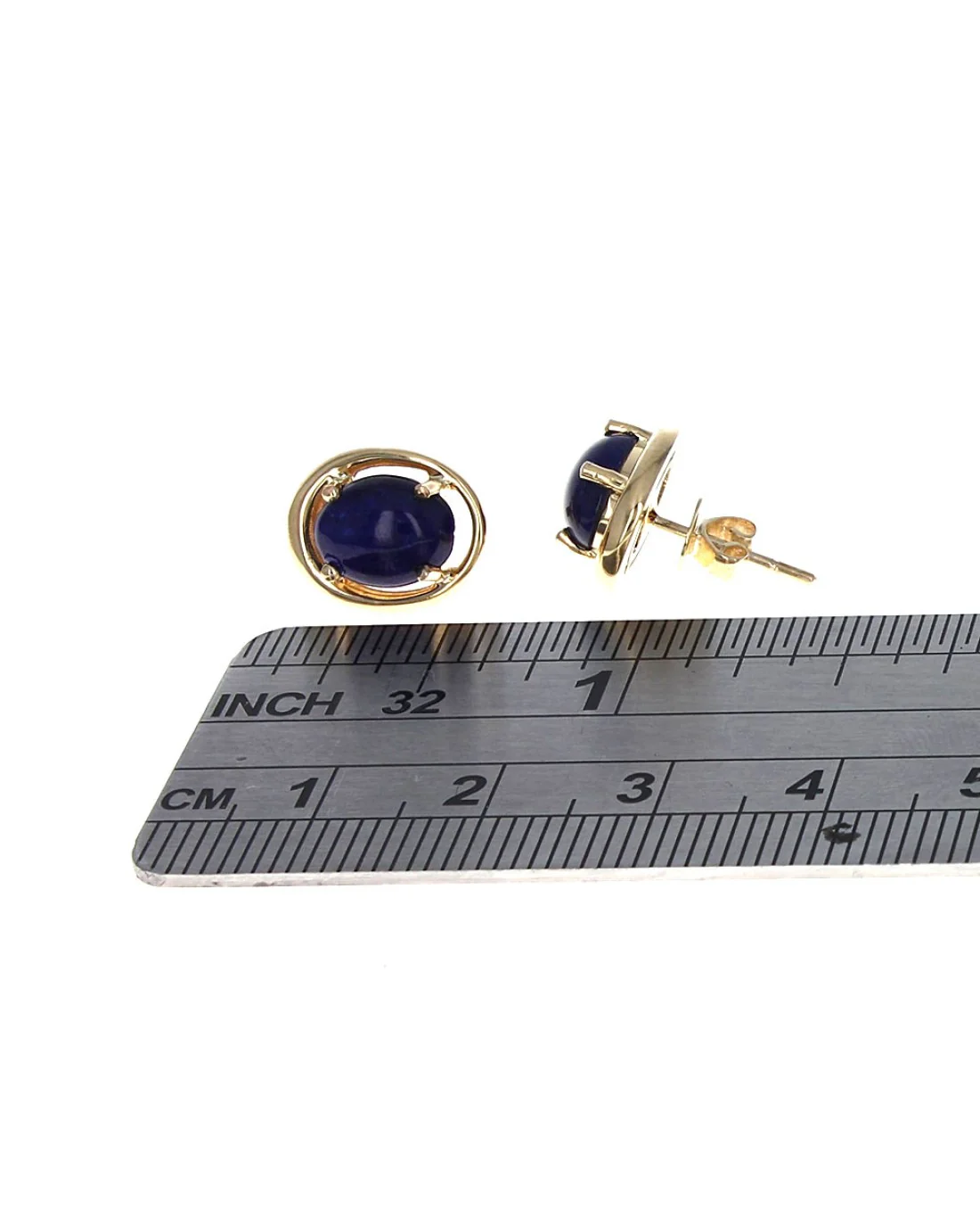 Lapis Lazuli Stud Earrings - Image 2