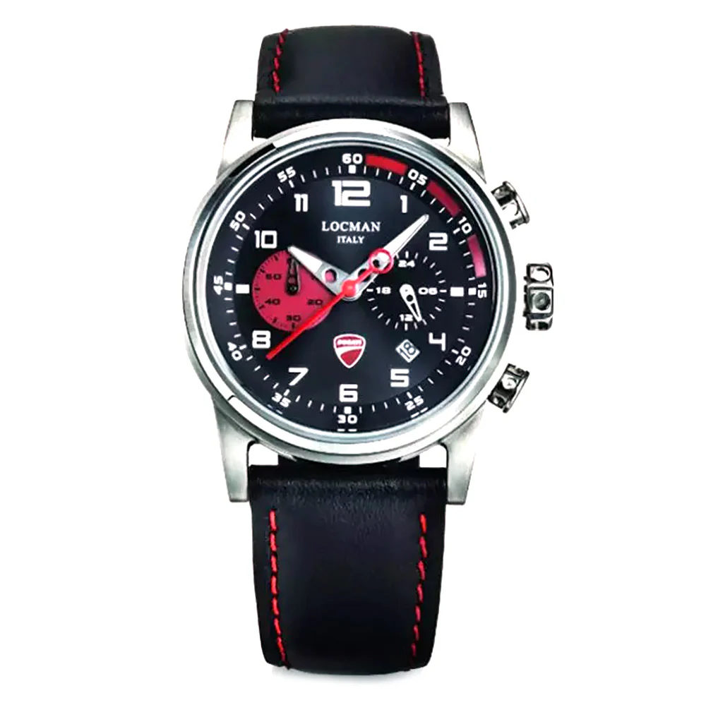 Locman Ducati Chronograph 42mm Stainless Steel D105A01S-00BKRPKR
