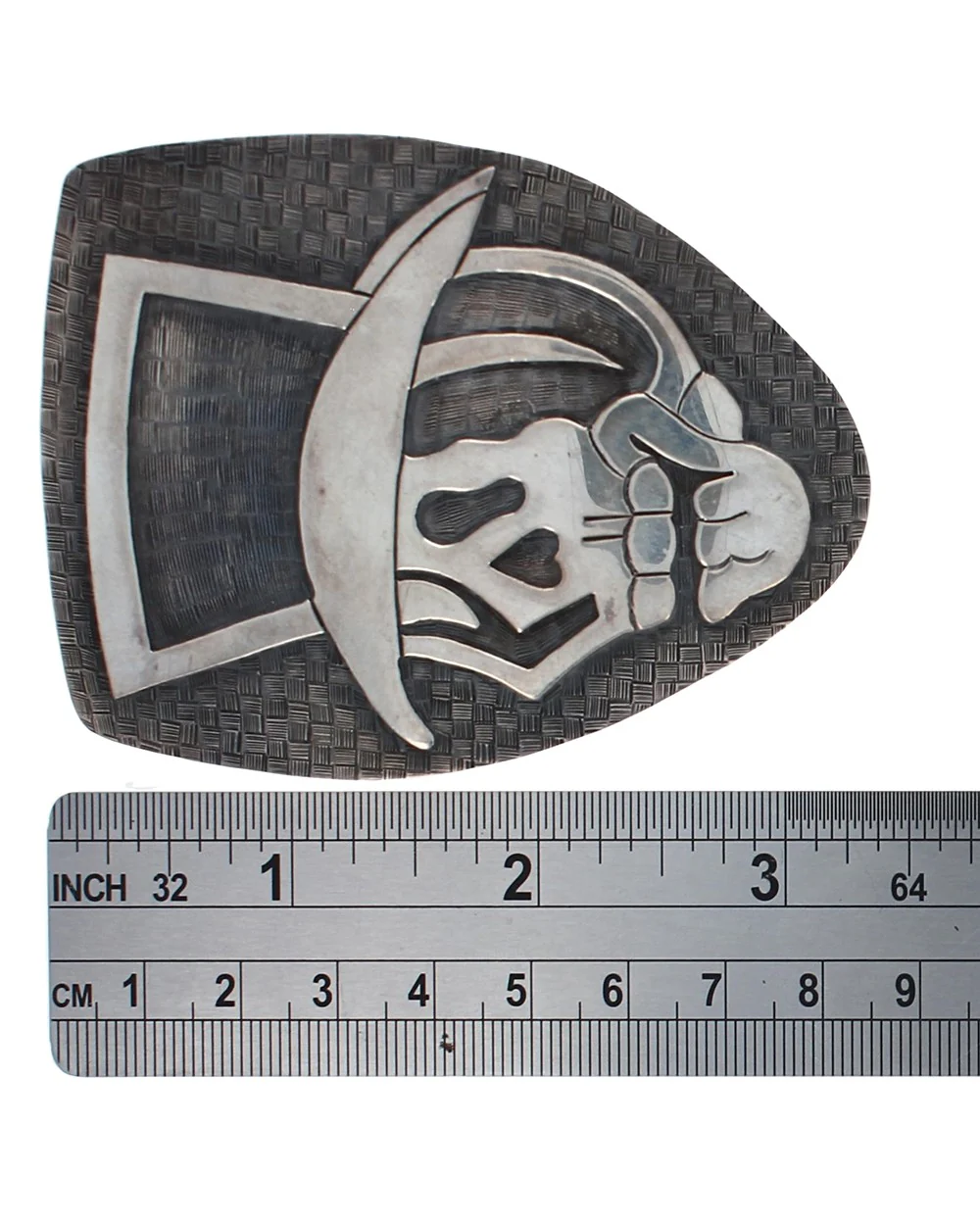 Maria Belen Skeleton in Top Hat Belt Buckle - Image 3