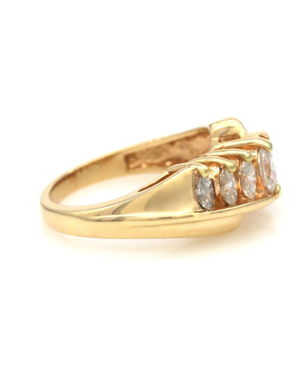 Marquise Diamond Bypass Ring in Gold - Image 2