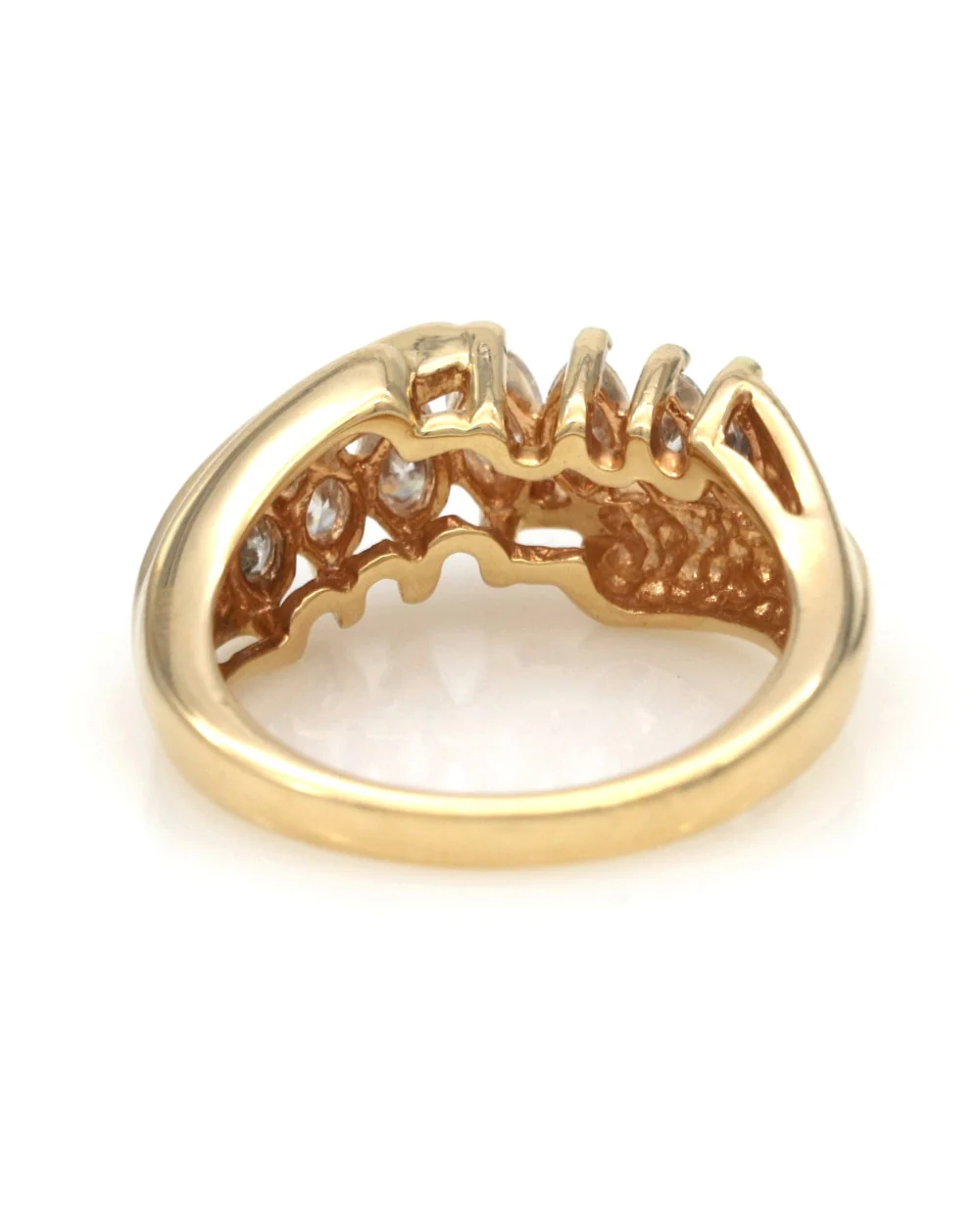 Marquise Diamond Bypass Ring in Gold - Image 3