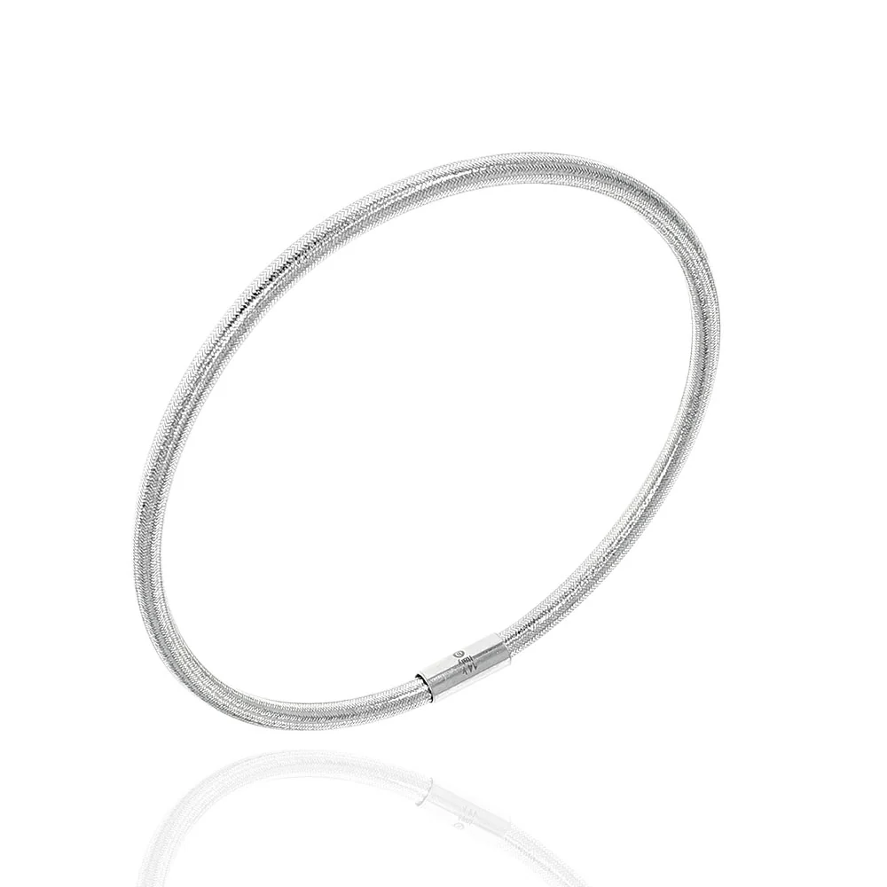 Mesh Bangle Trio in 14K White Gold
