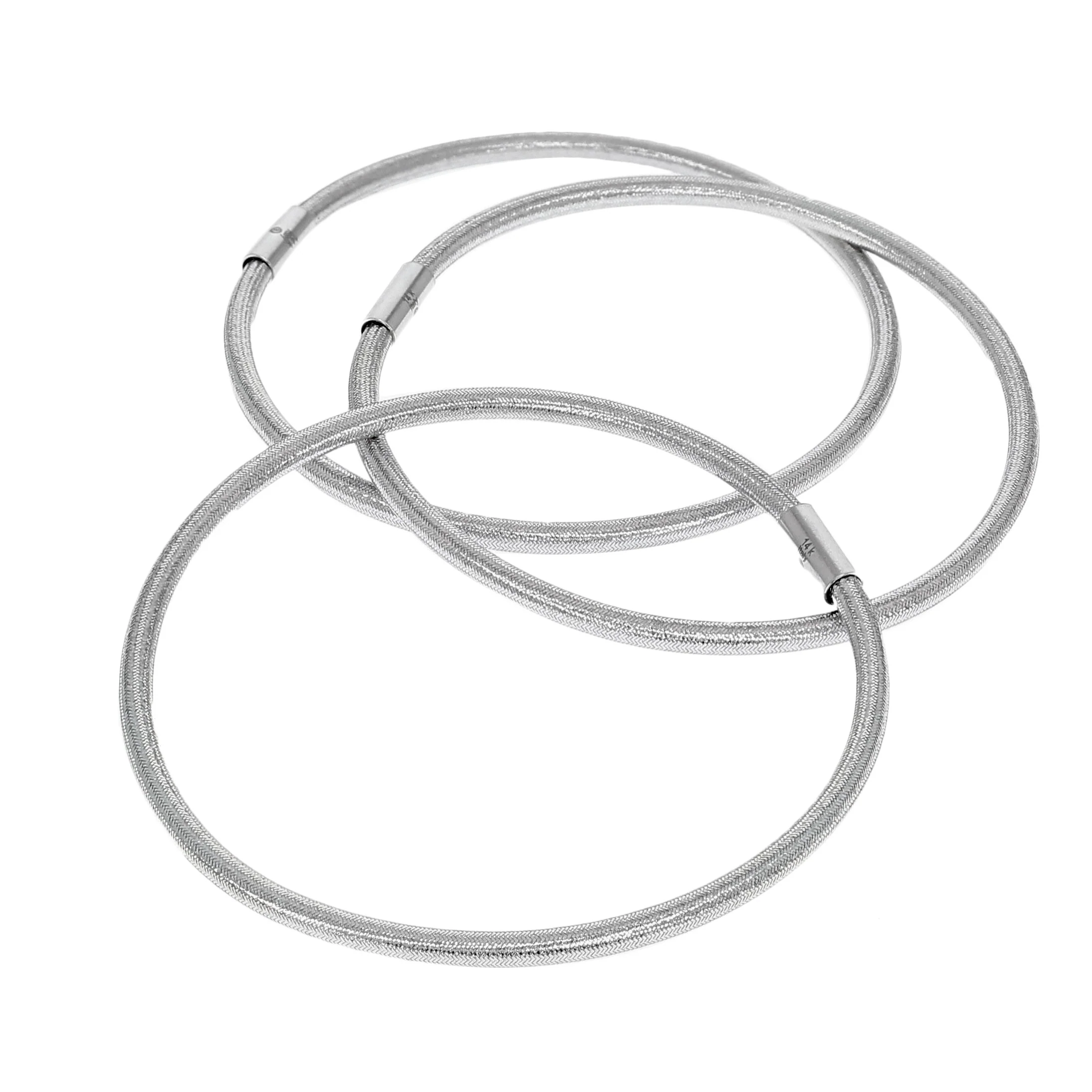 Mesh Bangle Trio in 14K White Gold - Image 2