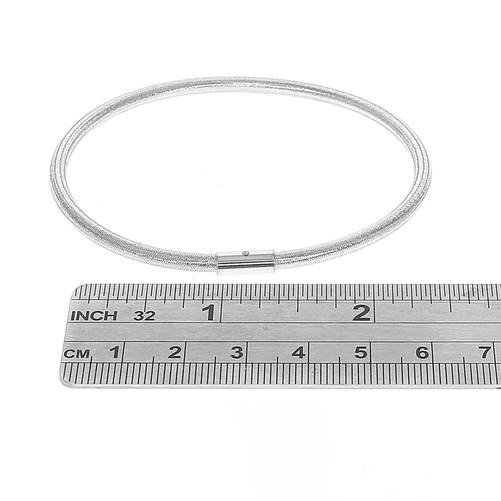 Mesh Bangle Trio in 14K White Gold - Image 3