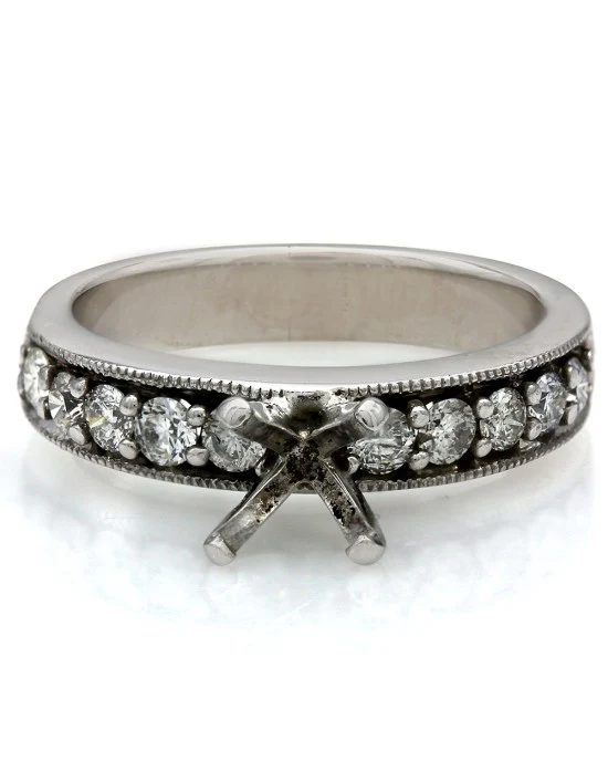 Milgrain Accent Diamond Mounting - Image 2