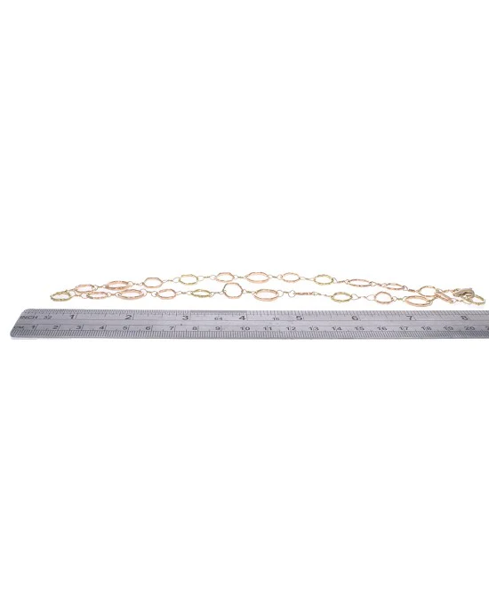 Mixed Circle Link Chain Necklace - Image 3