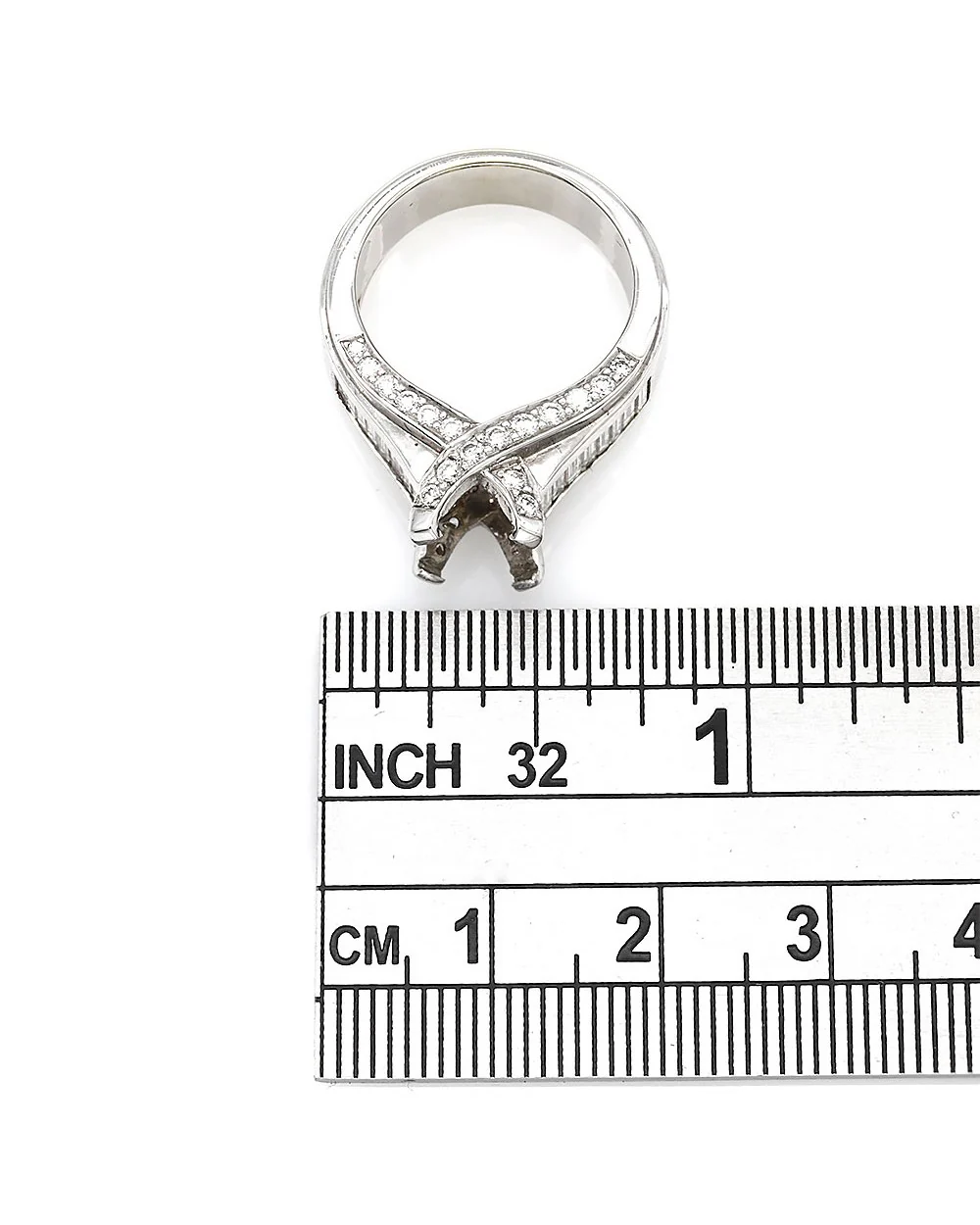 Mixed Cut Diamond Ring Mounting in 18K White Gold - Image 2