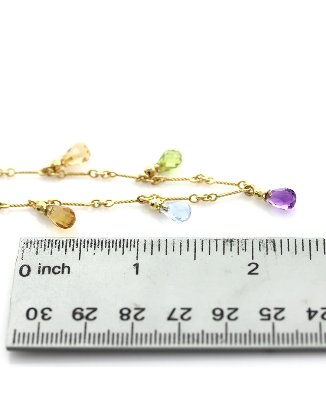 Mixed Gem Briolette Drop Necklace - Image 3