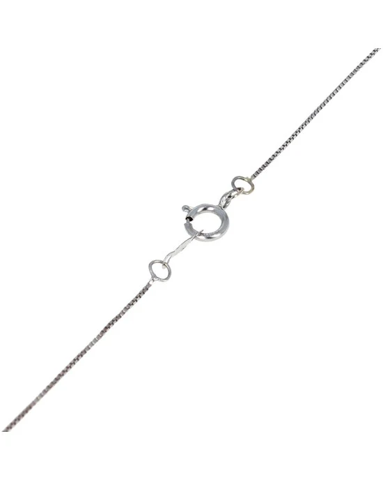 Mother and Child Diamond Pendant on Box Chain Necklace - Image 2