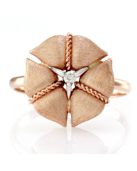 Nanis Amarcord Collection Diamond Solitaire Flower Ring - Image 2