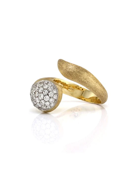 Nanis Cachemire Pave Diamond Bypass Ring in Gold - Image 2